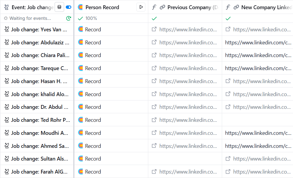 Job change tracking as an intent signal for B2B outbound prospecting in Clay