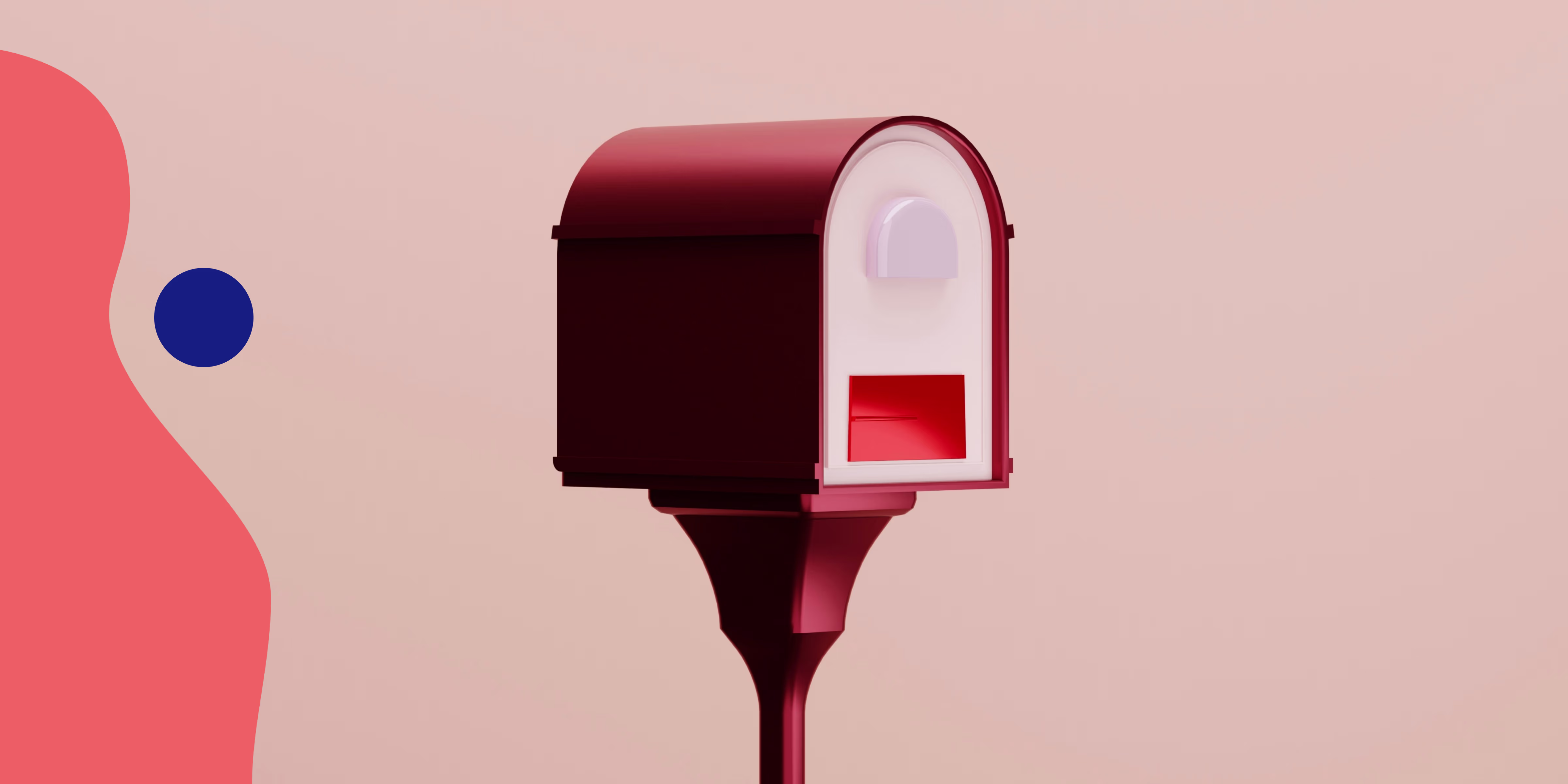 Image of a red mailbox