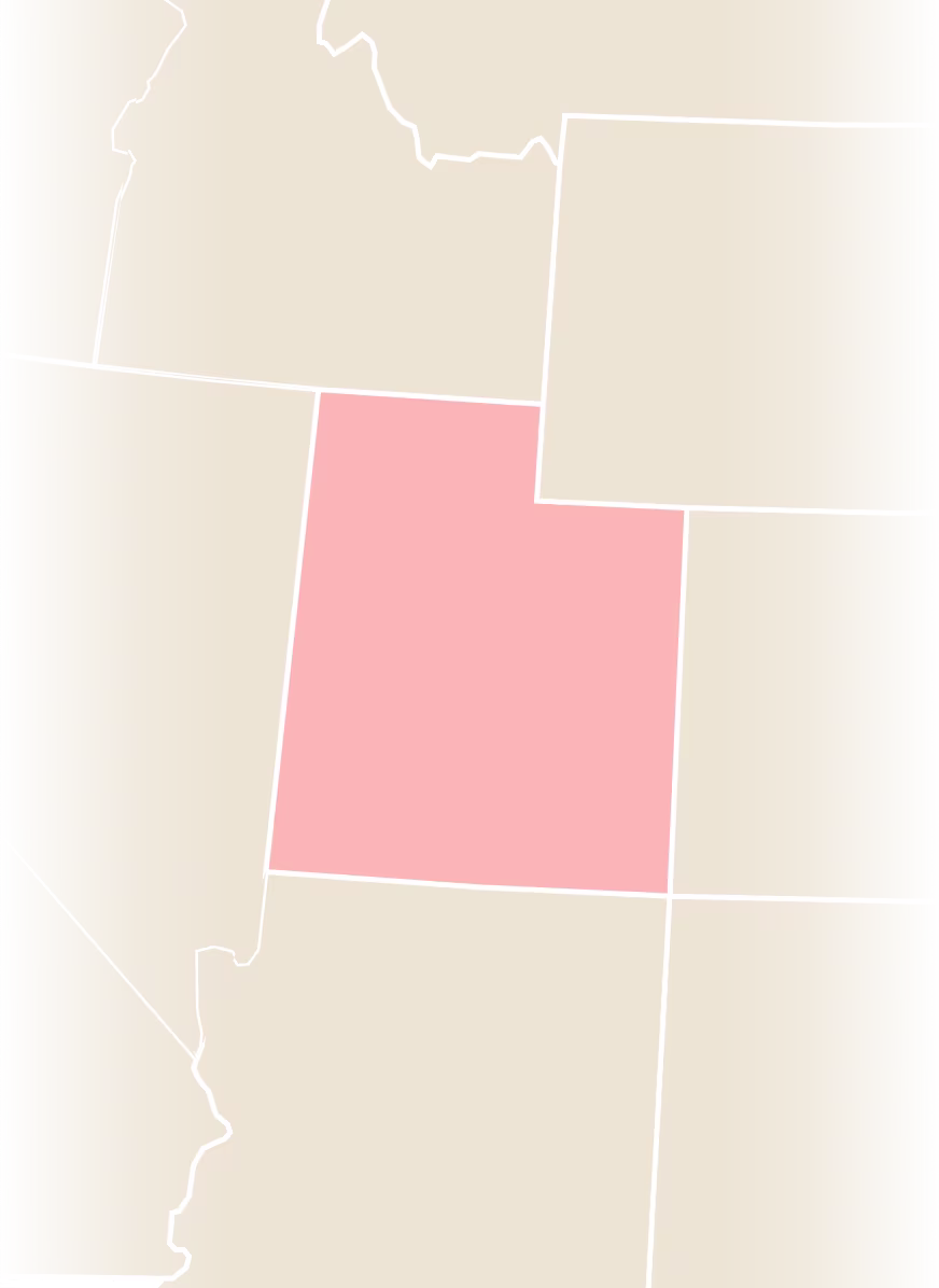 Outline of Utah within the US