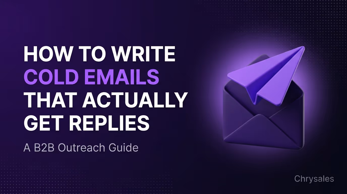 Cold email outreach guide featured image with paper plane and bold title