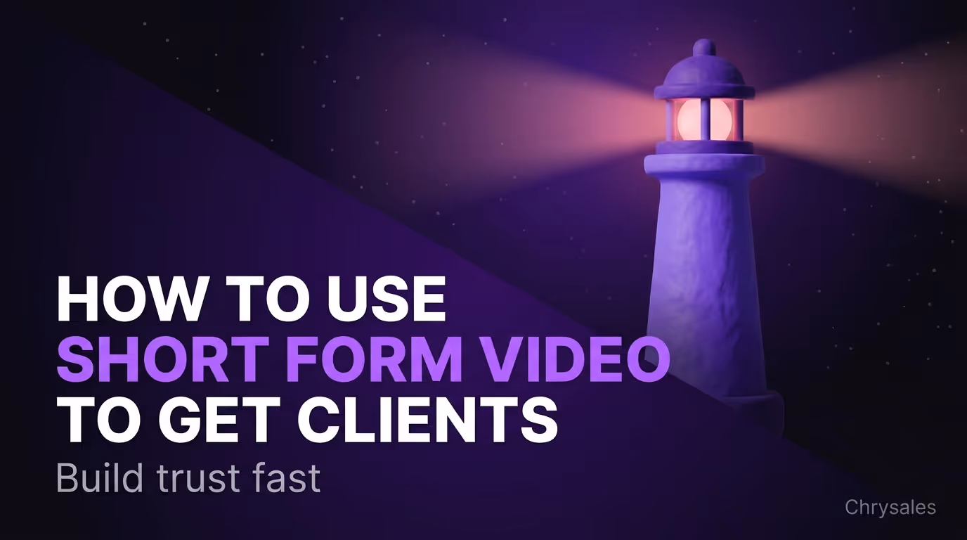 Premium blog featured image showing short form video client acquisition strategy with lighthouse