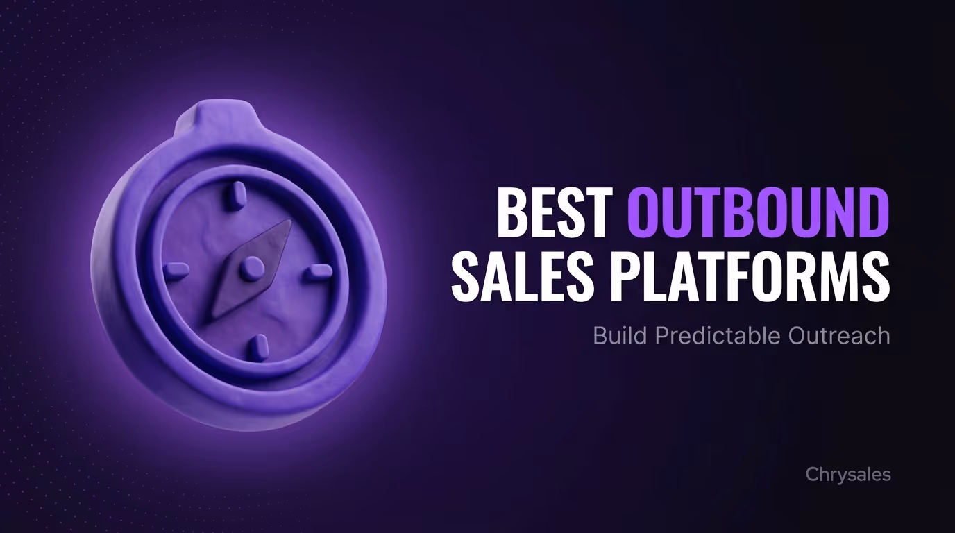 3D compass beside bold headline for best outbound sales platforms guide