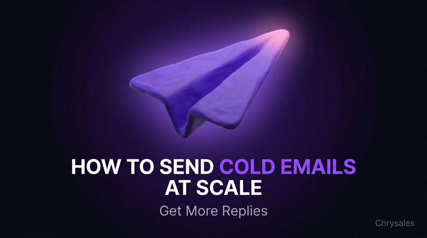 Bold cold email at scale guide featured image with 3D paper plane