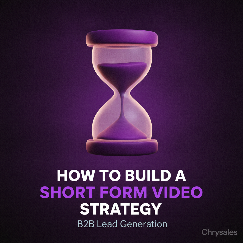 Premium B2B blog header showing short form video strategy for lead generation
