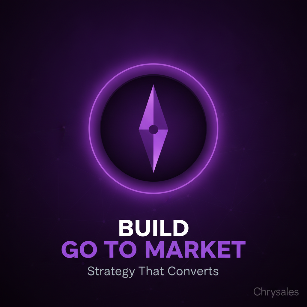 Premium B2B go to market strategy featured image with glowing 3D compass