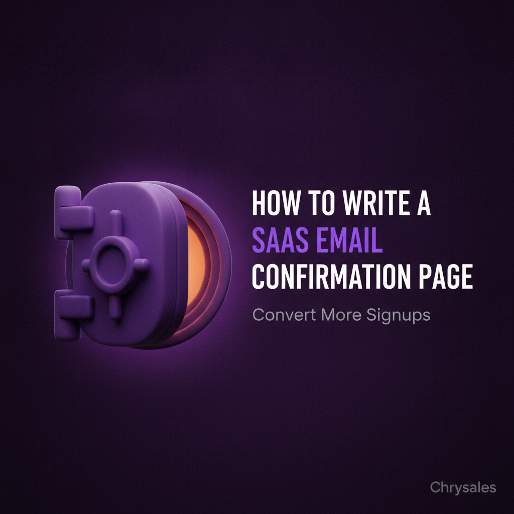 SaaS email confirmation page guide featured image with open vault door