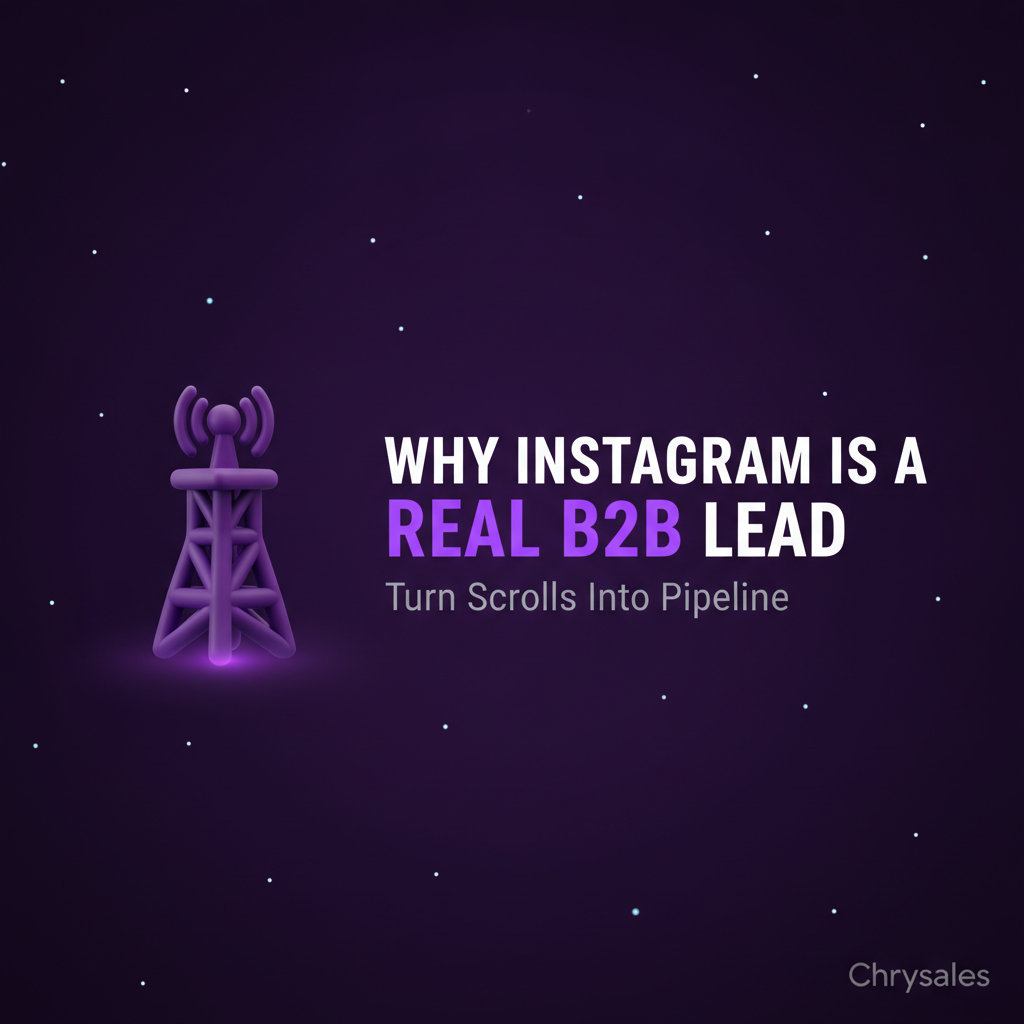 Signal tower visual anchors Instagram B2B lead generation blog featured image