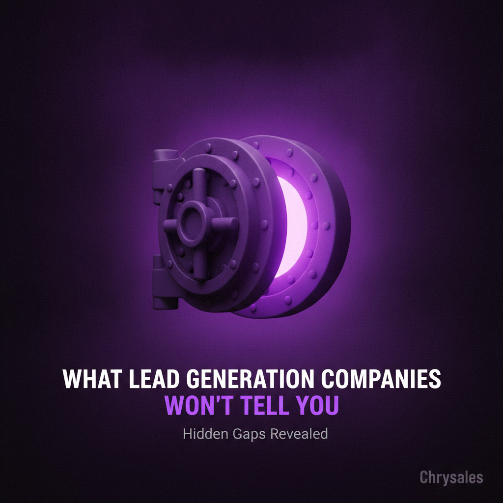 Premium featured image for lead generation secrets blog with glowing vault door