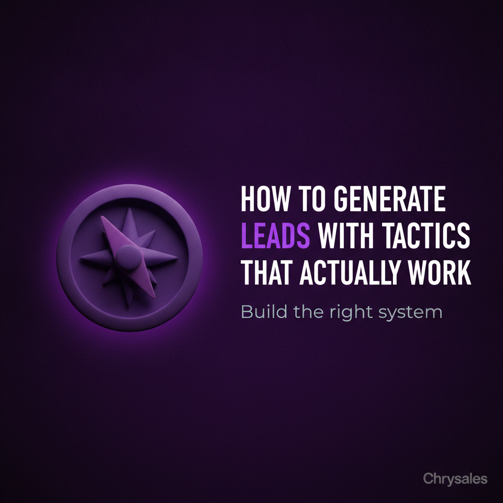 Premium B2B lead generation guide featured image with 3D compass and bold title