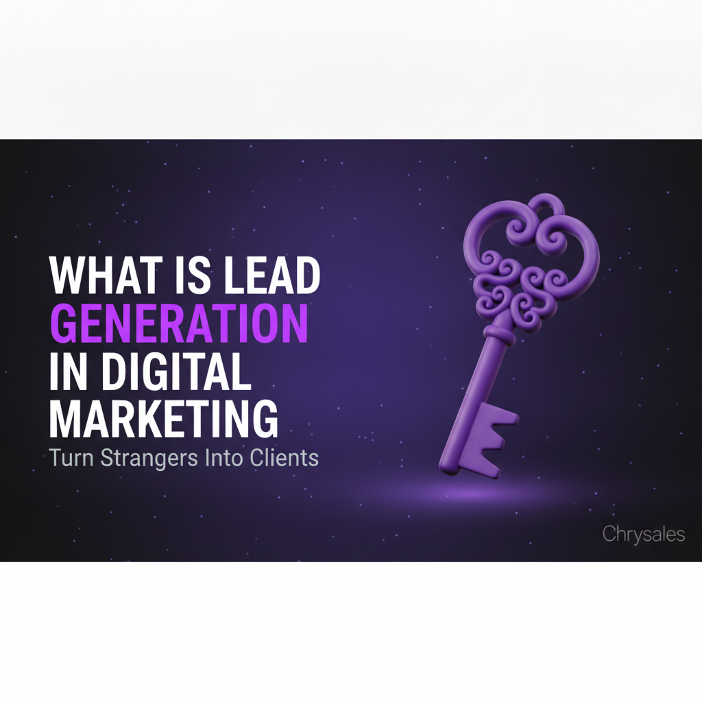Premium featured image explaining lead generation in B2B digital marketing for Chrysales