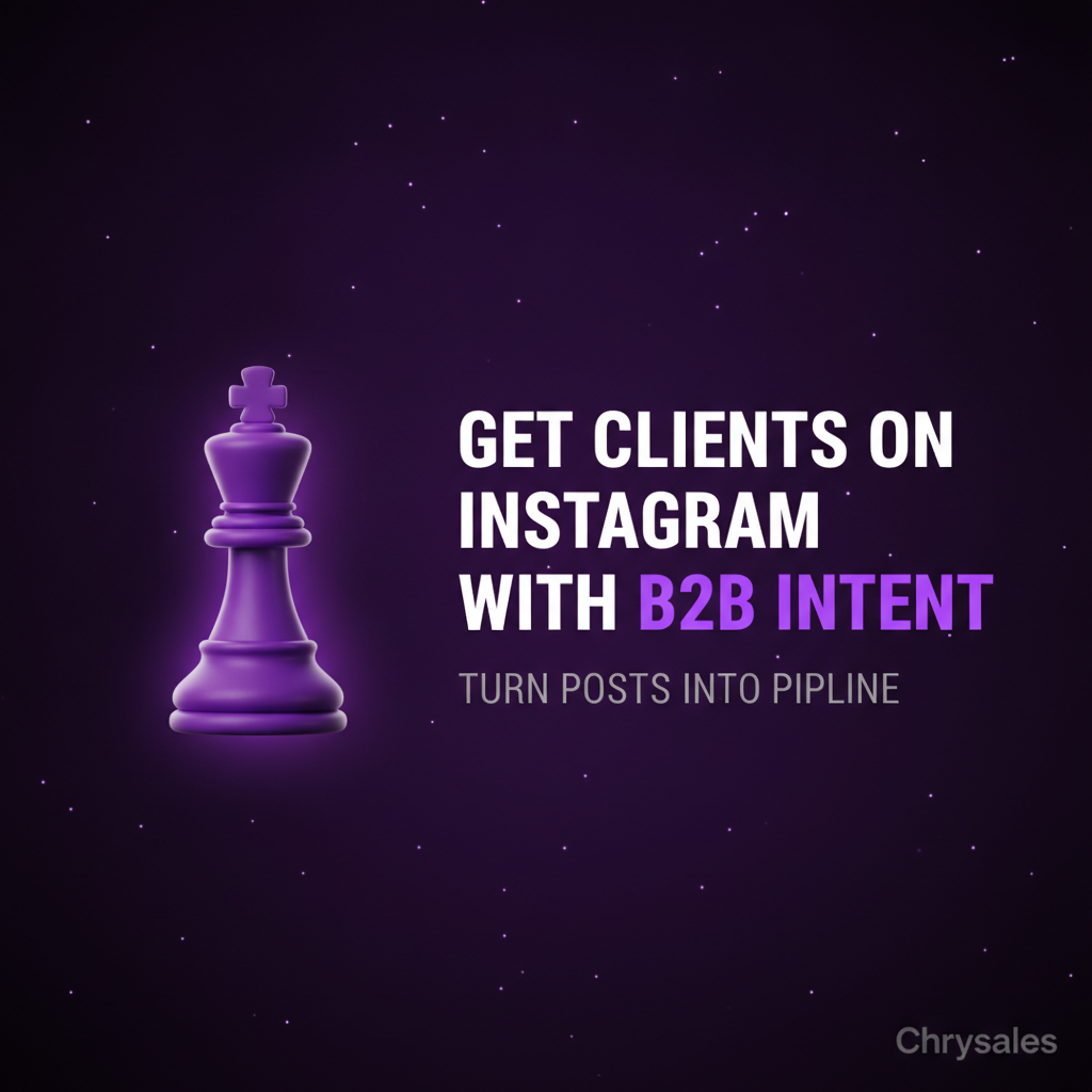 Premium B2B infographic showing how to get clients on Instagram with intent