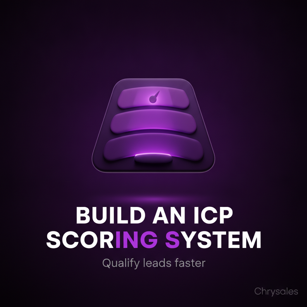 ICP scoring system meter visual for B2B lead qualification blog