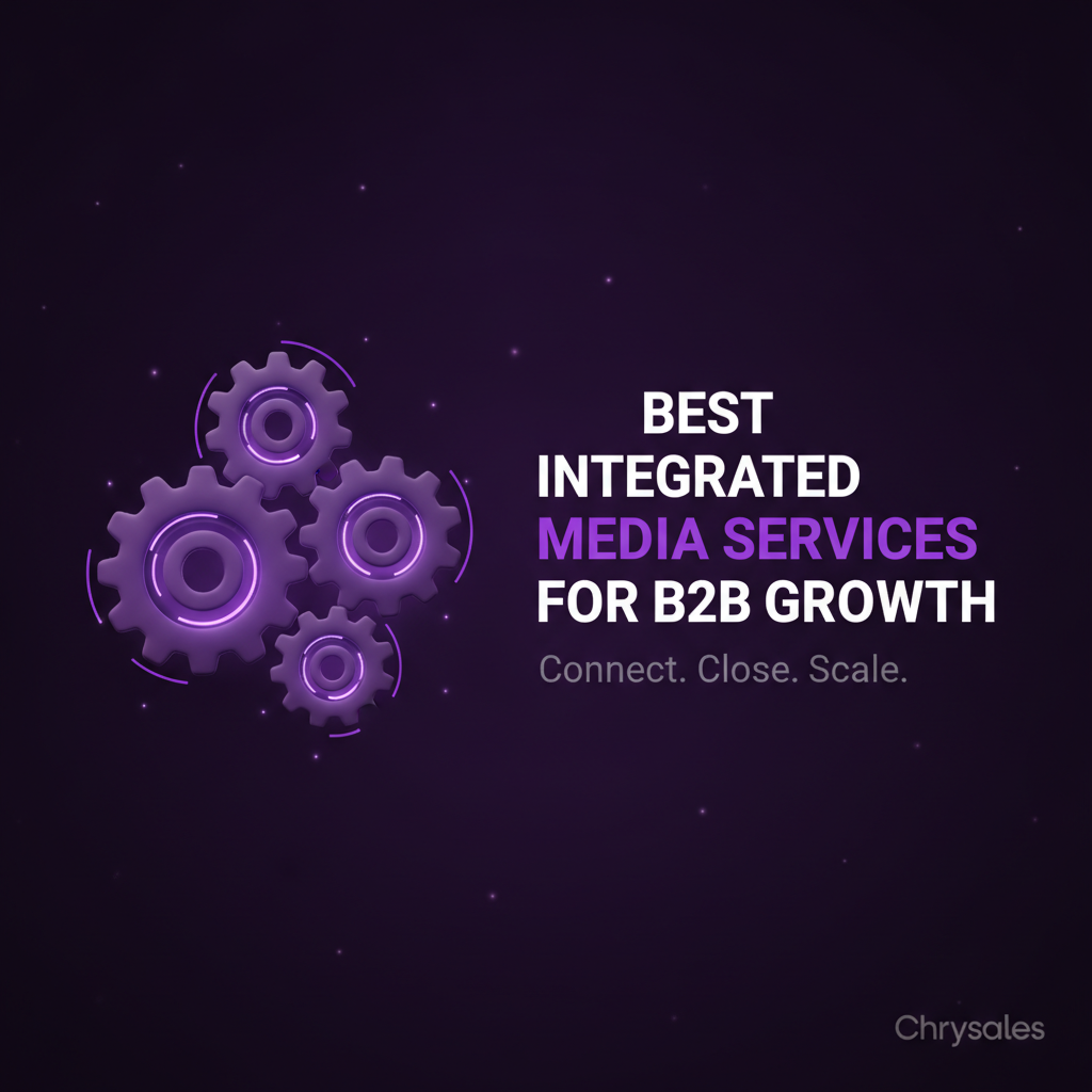 Interconnected gears representing integrated B2B sales and media systems for growth