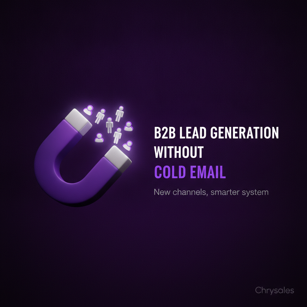 B2B lead generation without cold email, magnet attracting leads across channels
