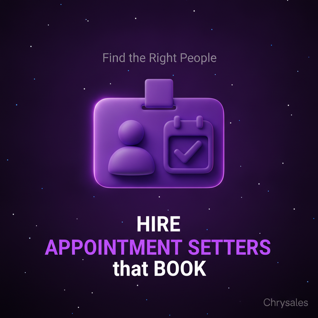 Premium B2B image about hiring professional appointment setters that book meetings