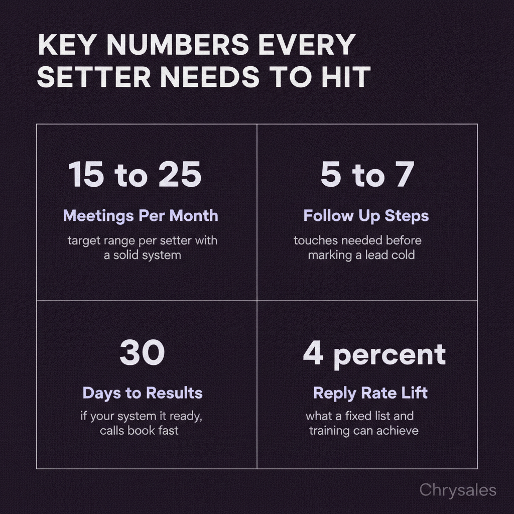 Four key performance numbers every B2B appointment setter must hit to succeed