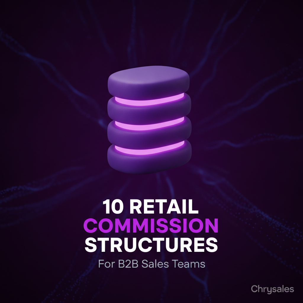 Ten B2B retail commission structures featured image with glowing tiered icon