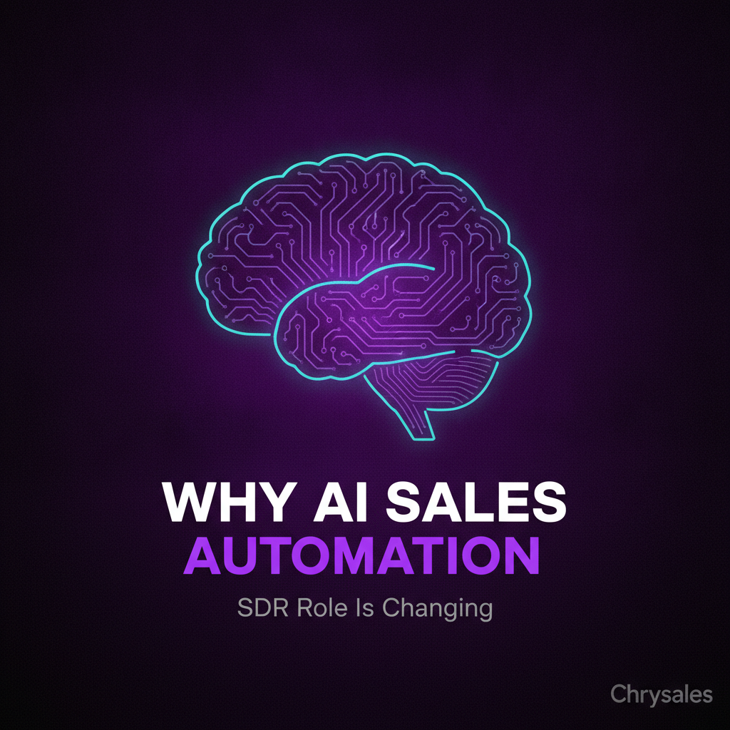 AI brain with circuit lines representing AI sales automation replacing the SDR role