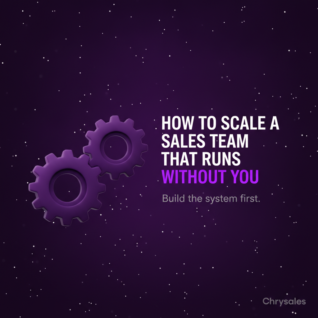 Interlocking gears symbolizing a scalable B2B sales team system