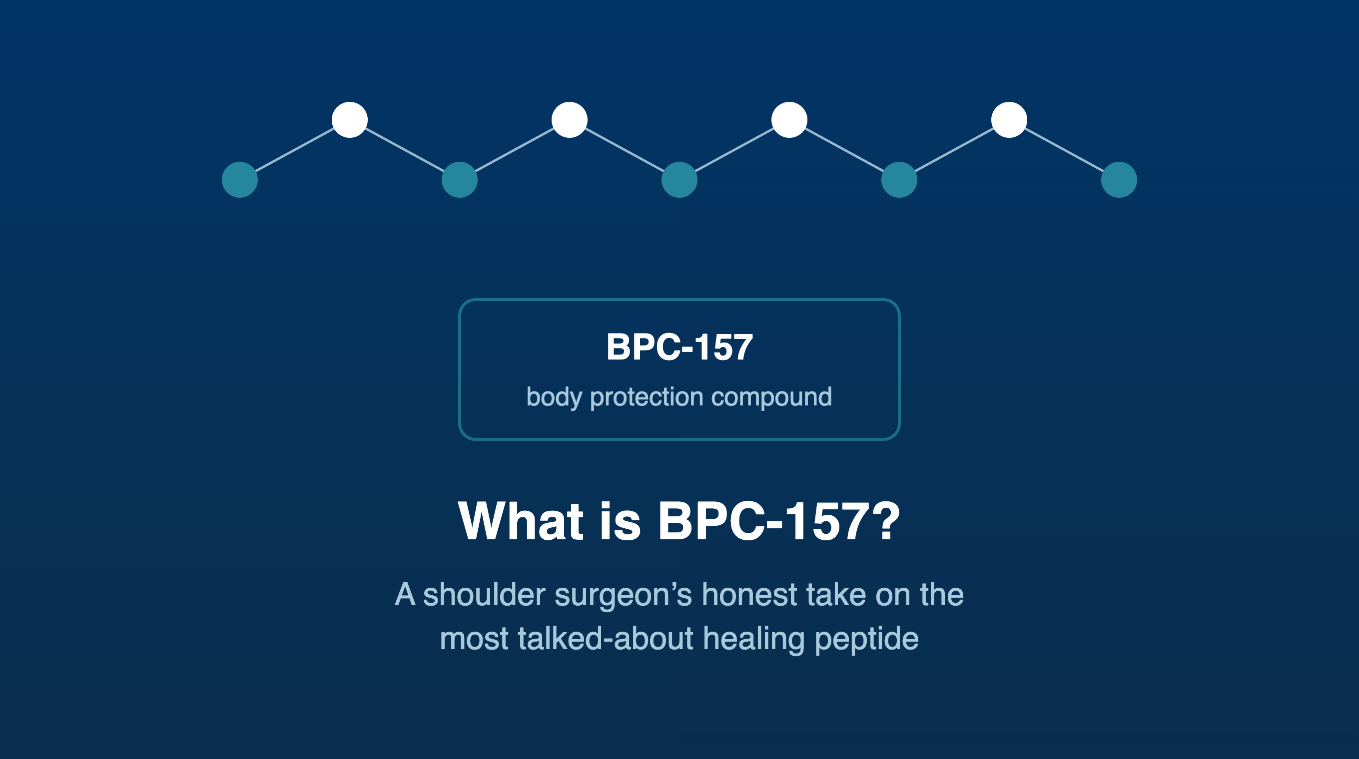 BPC-157 peptide for shoulder healing and recovery after injury or surgery