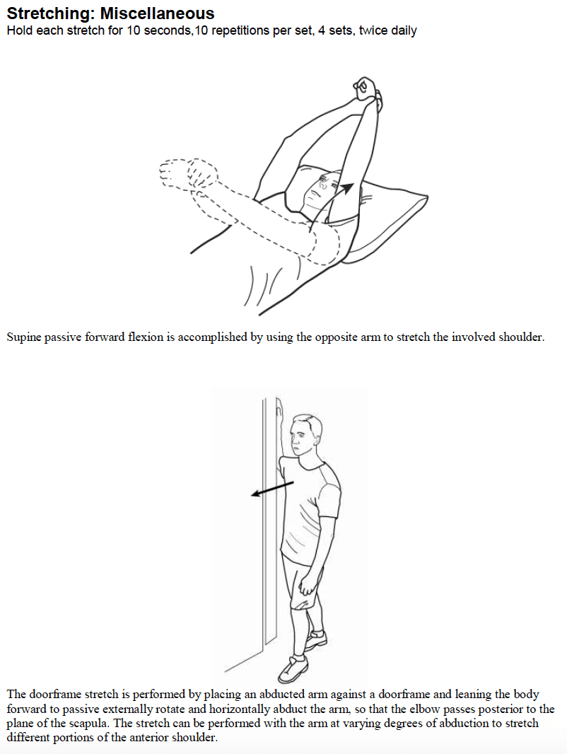 Additional shoulder stretches