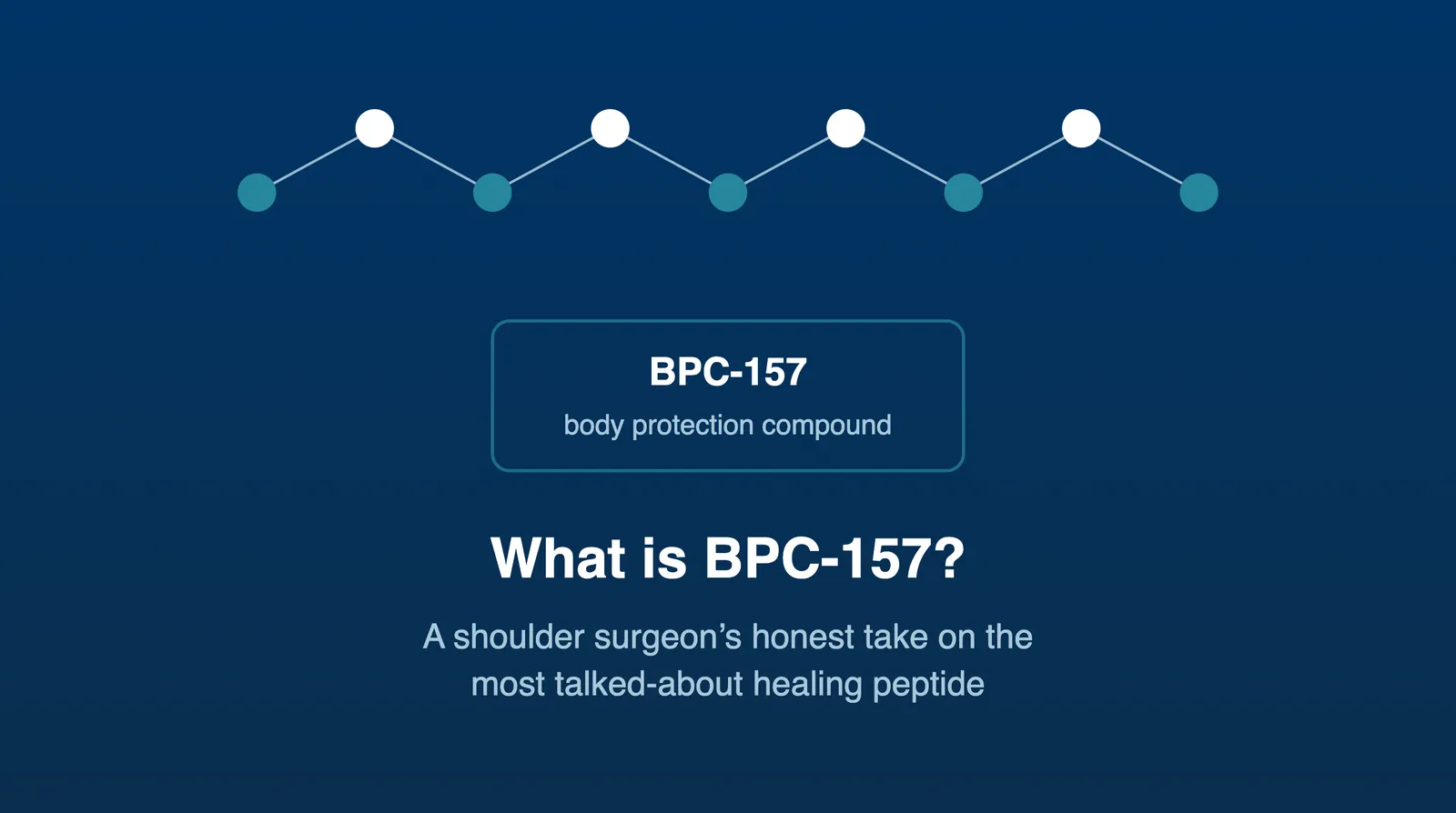 BPC-157 peptide for shoulder healing and recovery after injury or surgery