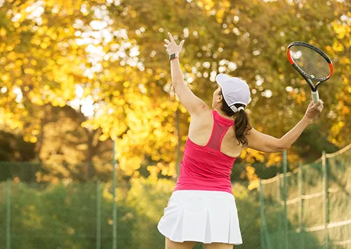 Athletes warming up before a spring sports session