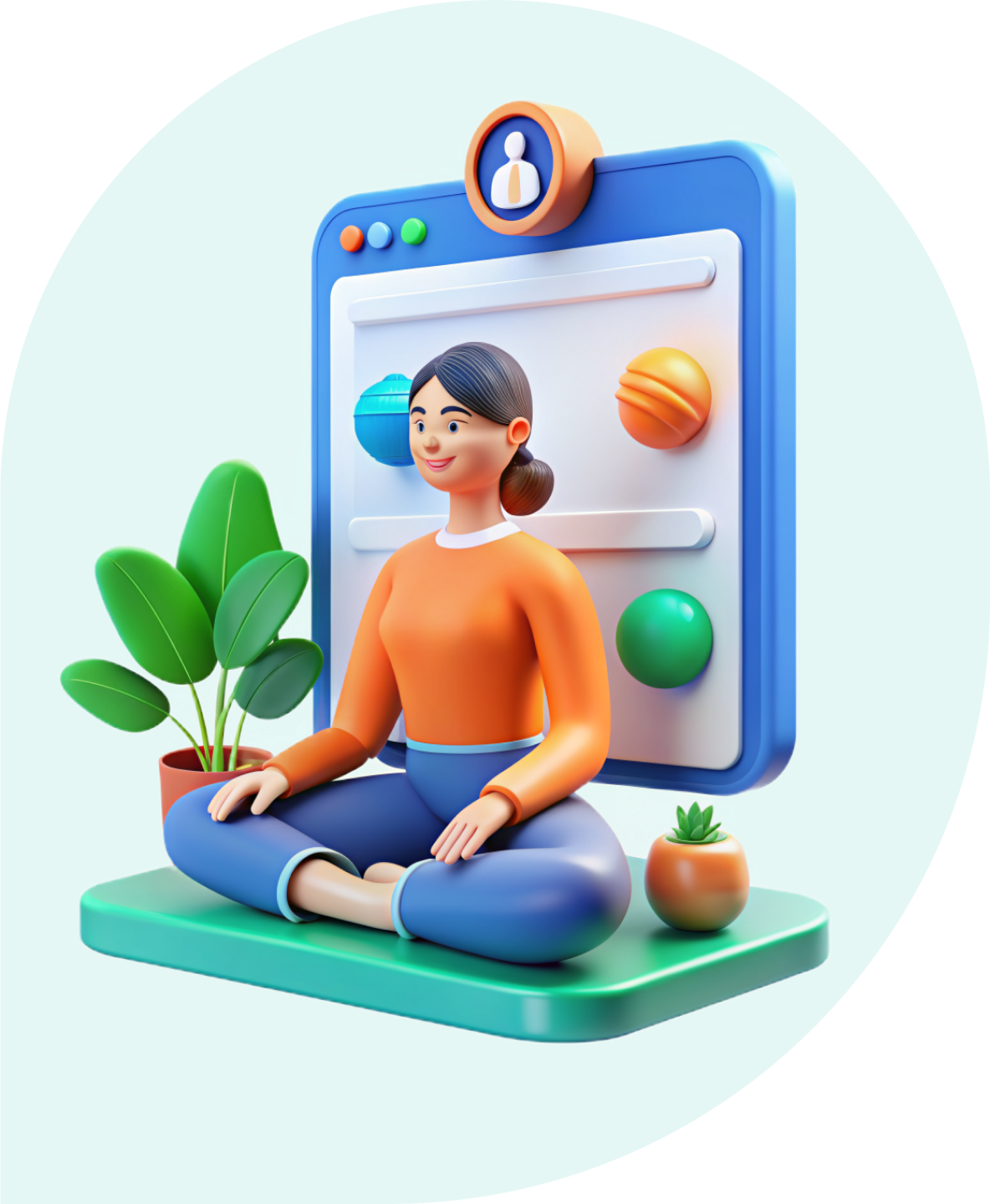 Thérapeute bien-être devant son site web Inocode