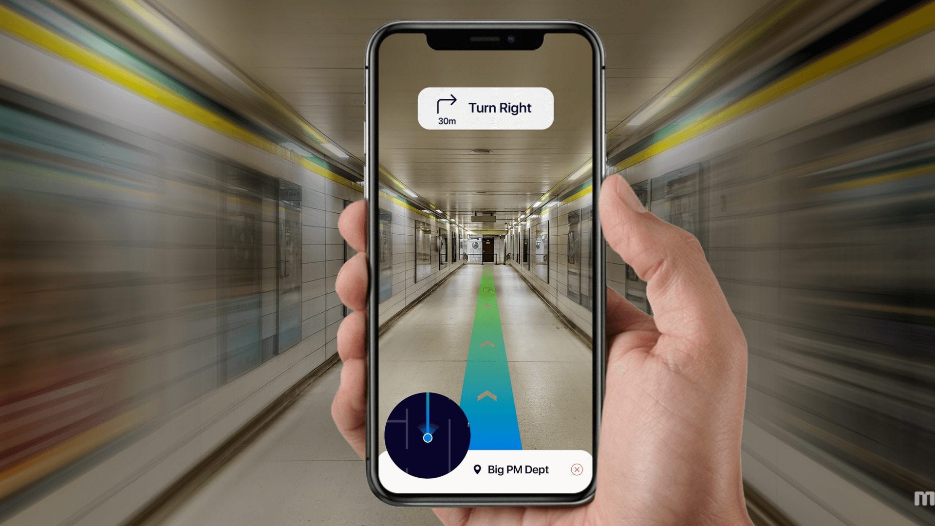 Augmented reality indoor navigation on a smartphone