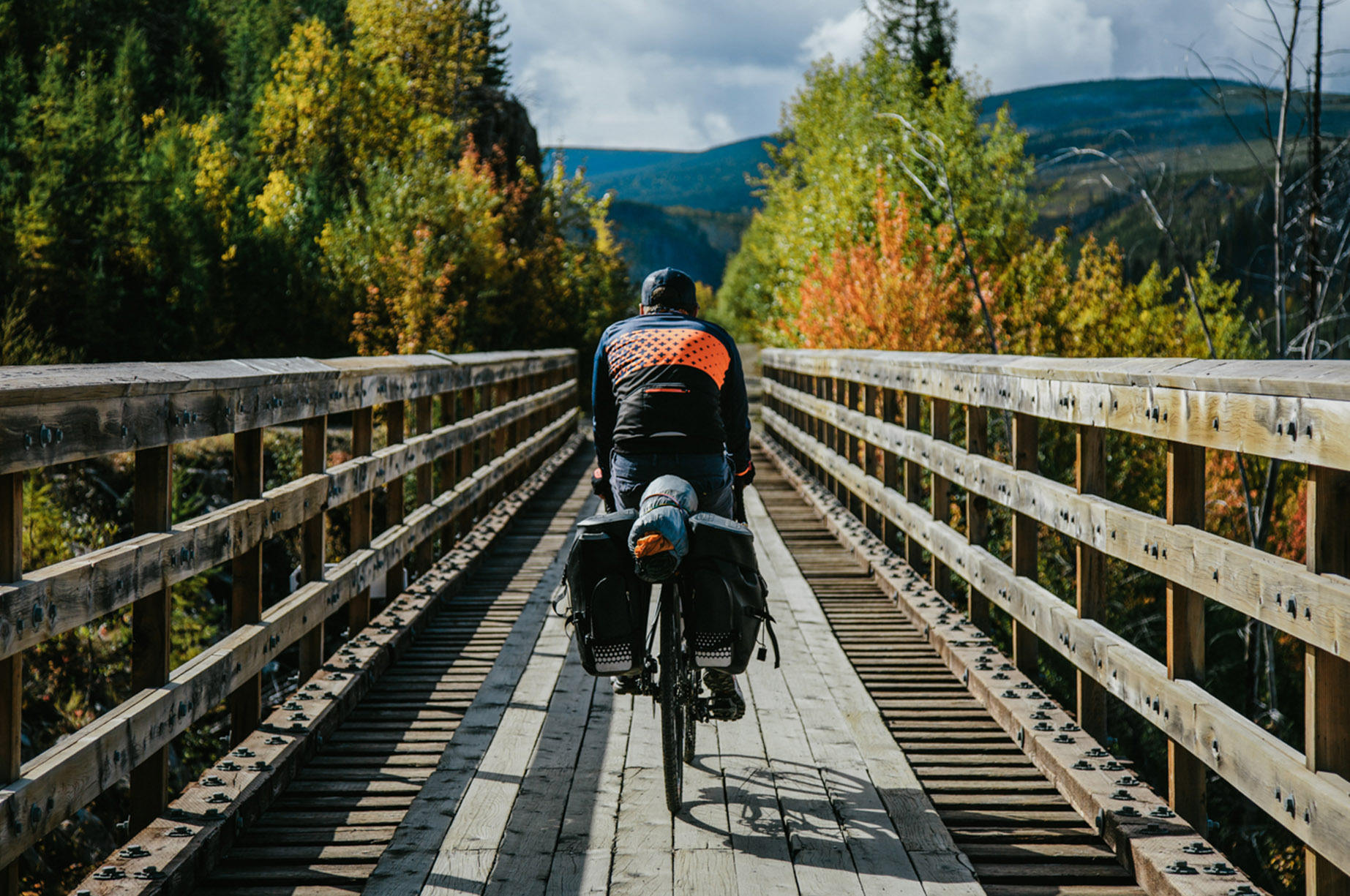 Kettle Valley Rail Trail above Okanagan Lake near Penticton