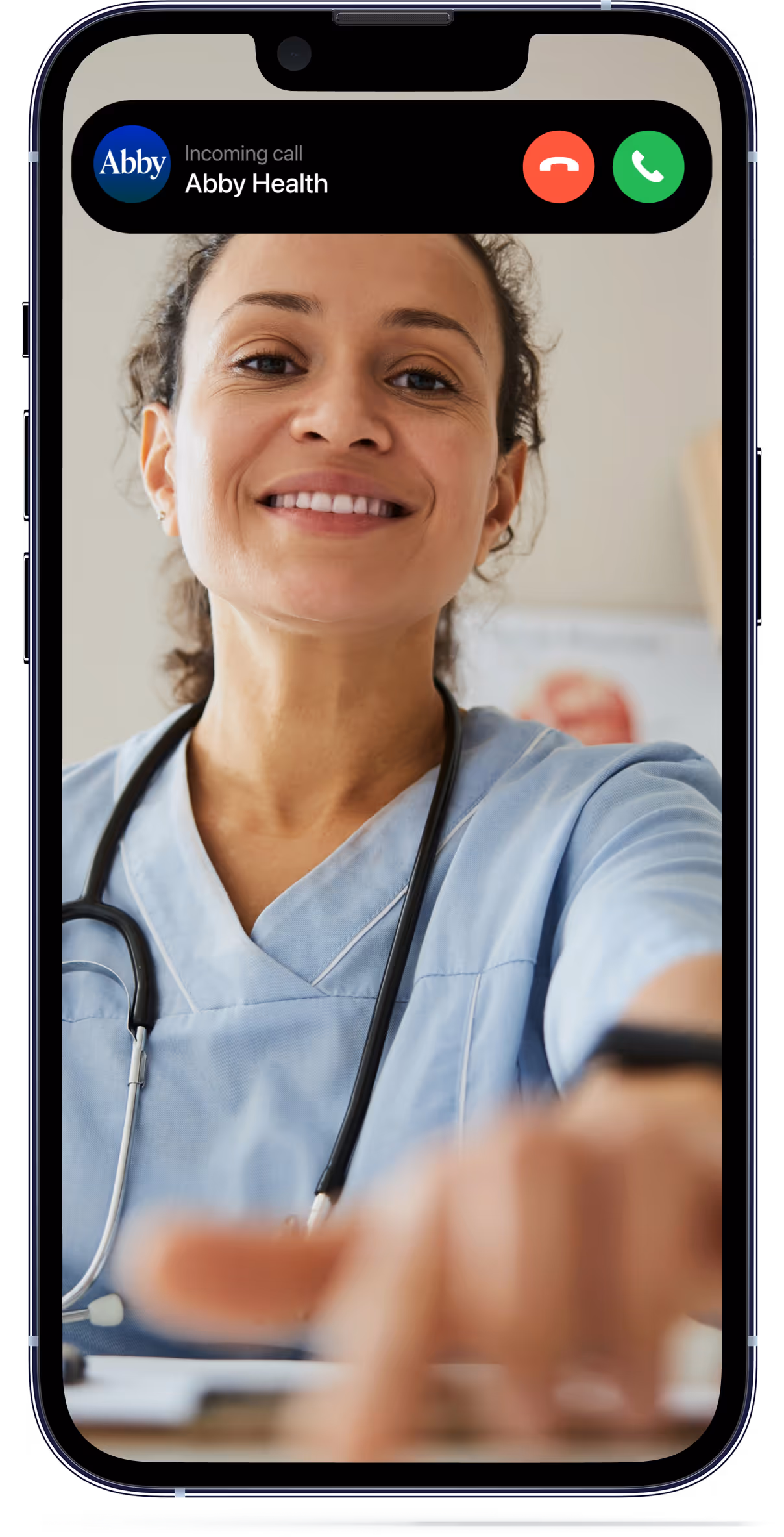 An Abby Health medical professional conducting a Telehealth appointment