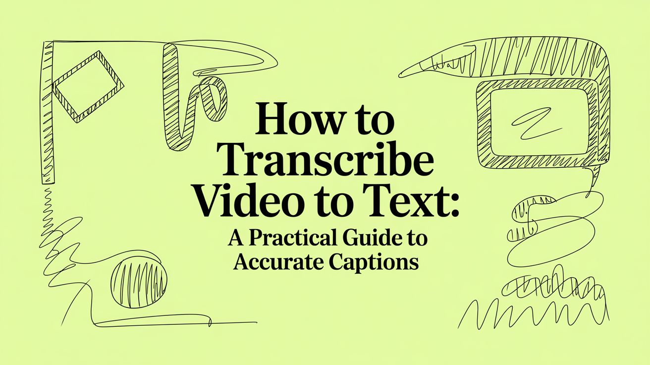 How to Transcribe Video to Text: A Practical Guide to Accurate Captions
