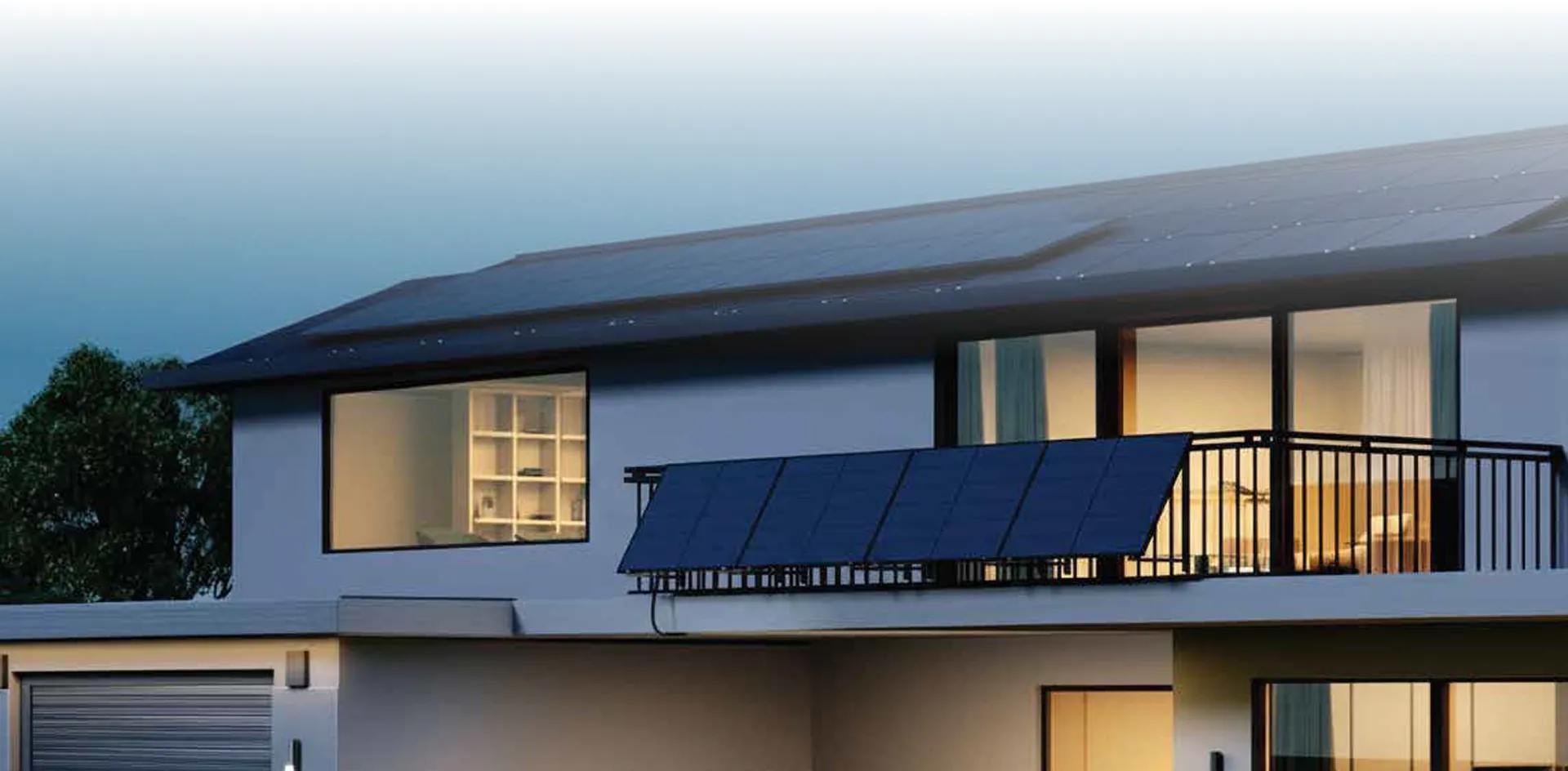 Home with solar panels powered through the night by Atrix Max