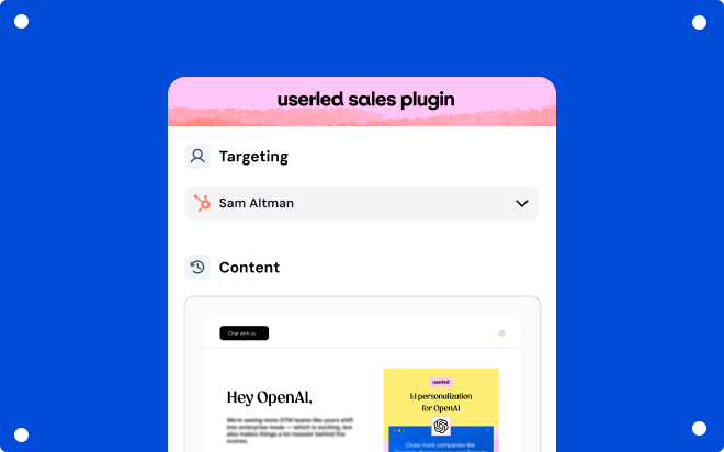 Introducing the Userled Sales Plugin
