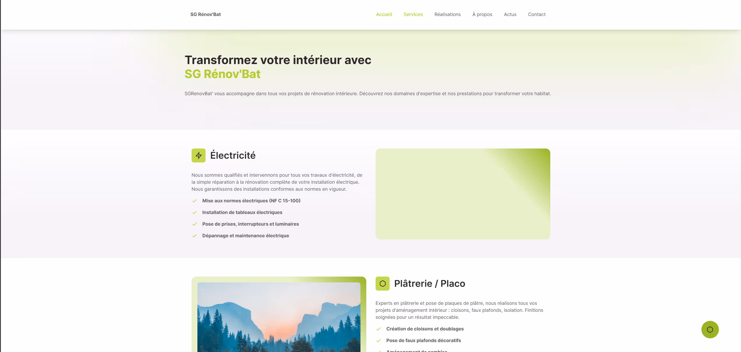 Image représentant le site SGRenovbat.com créé par ChoinetMedia