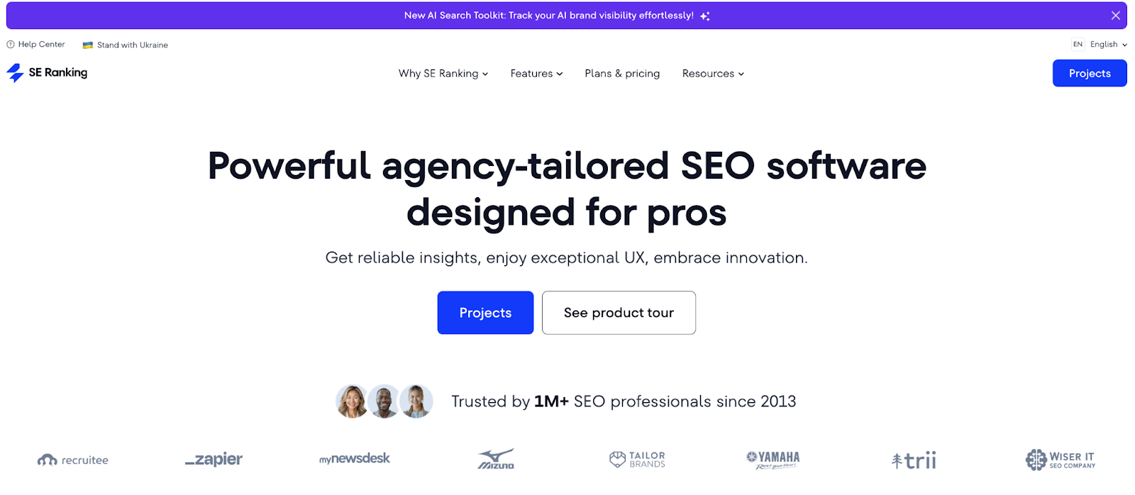 SE Ranking Free Rank Tracker Software Interface