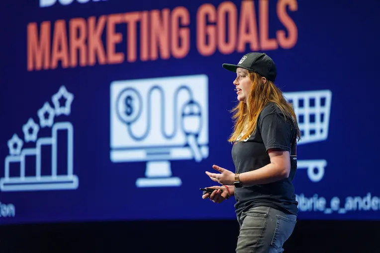 Expert Talk at MozCon MozCon speaker presenting on stage