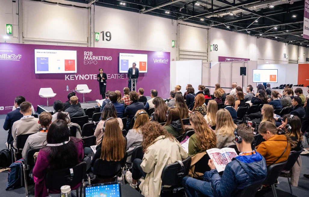 Presentation session at B2B Marketing Expo
