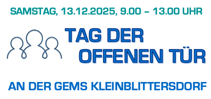 Tag der offenen Tür am Samstag, 13. Dezember 2025! 