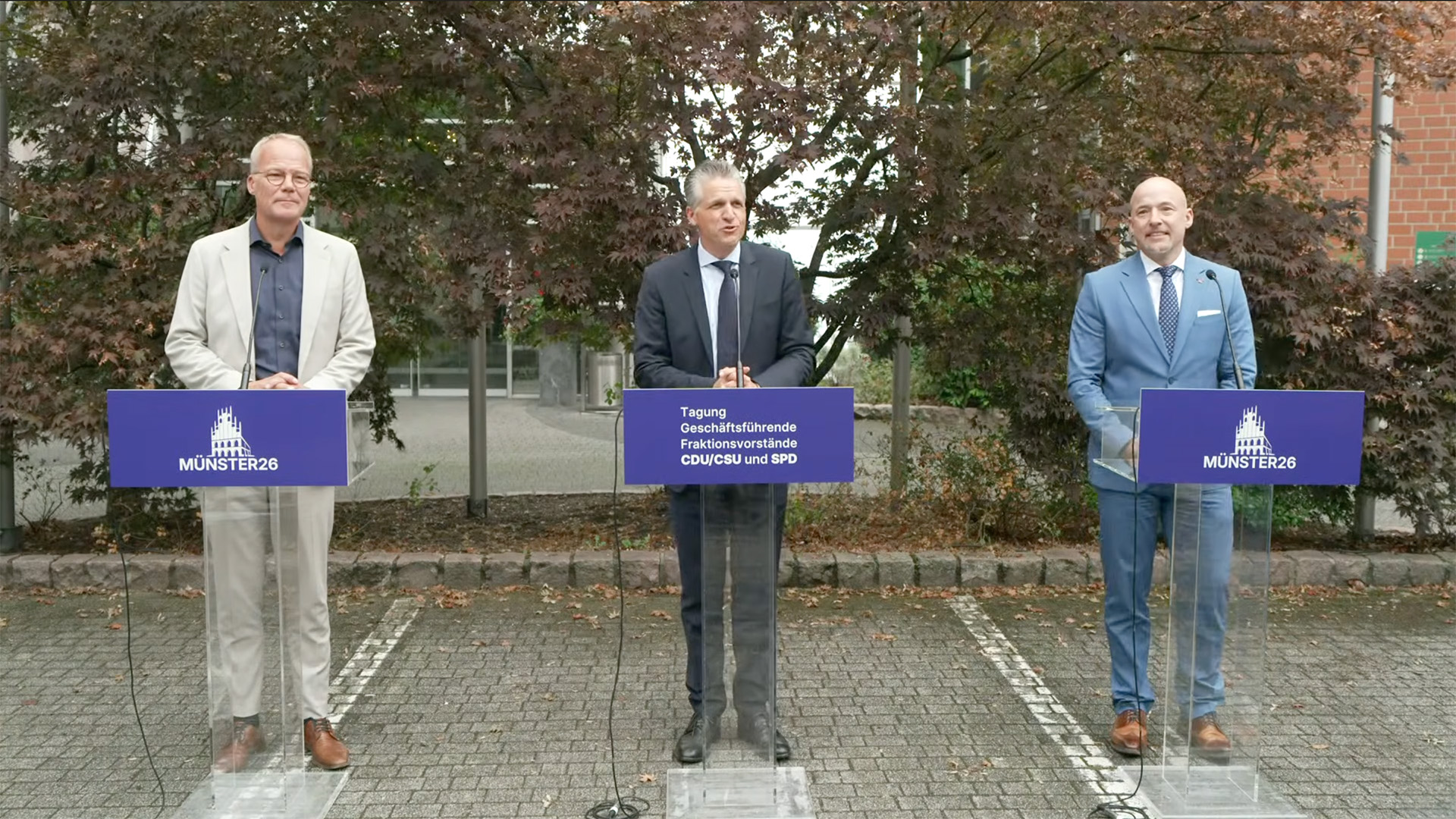 Pressestatement von der Klausurtagung der CDU/CSU und SPD in Münster