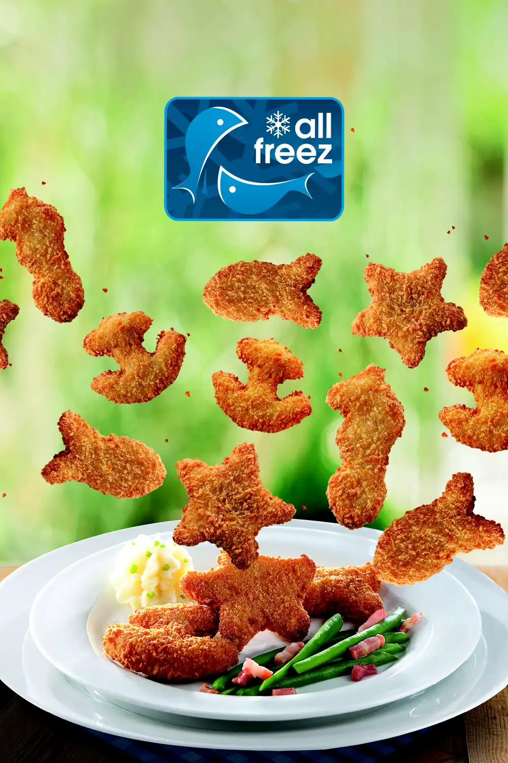 KitKat branded cocoa-flavored ice cream cone with chocolate cream and a piece of KitKat chocolate on top, against a red background.