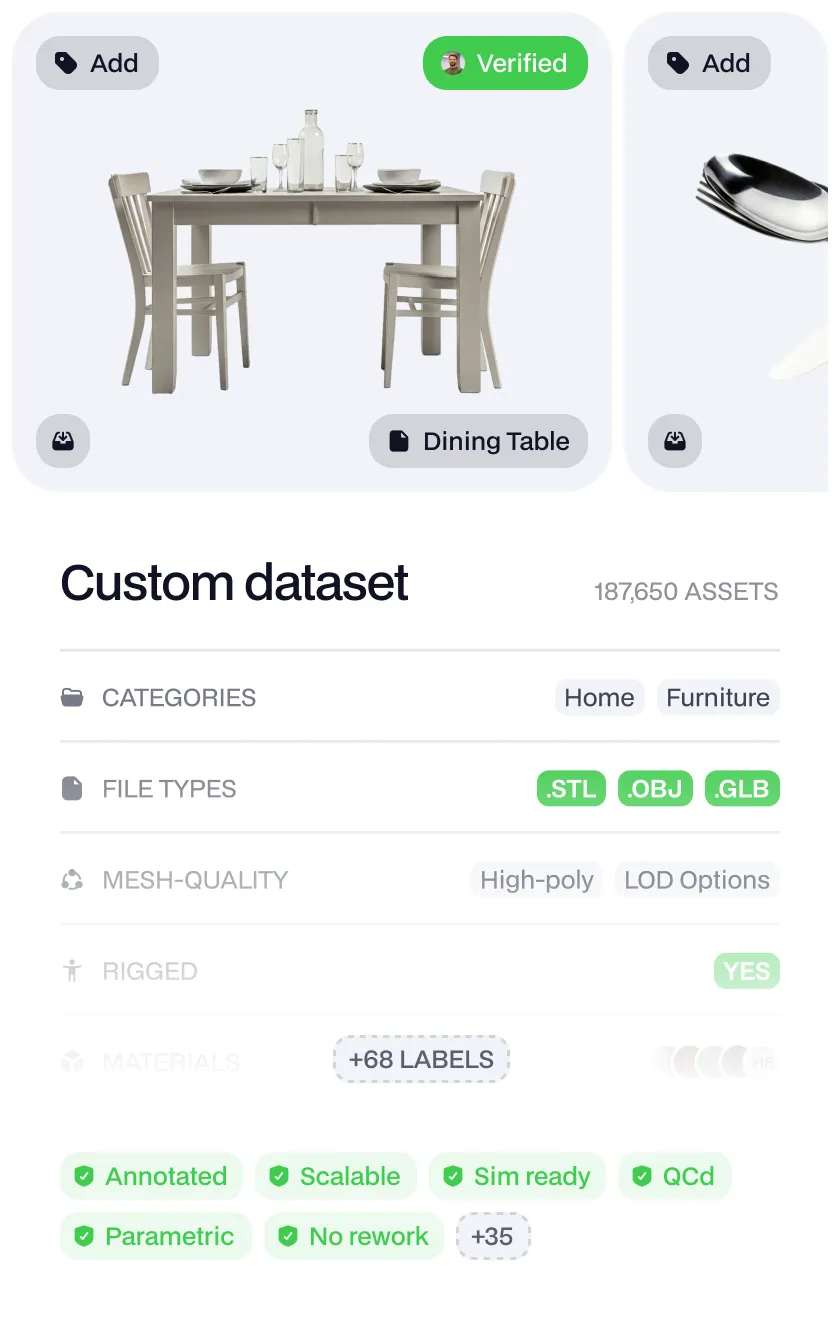 Example of 3D assets structured with Nfinite