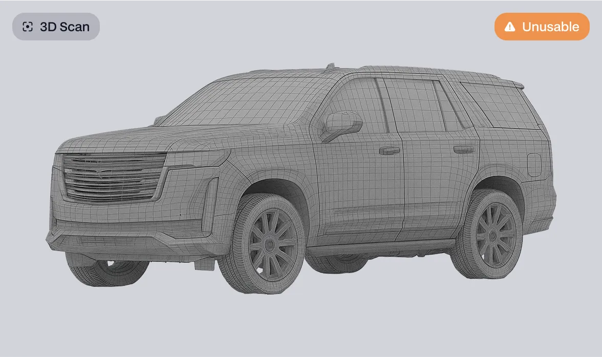 3D scan of a car