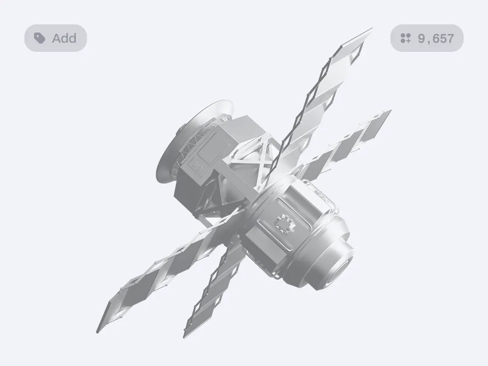 3D model of a satellite