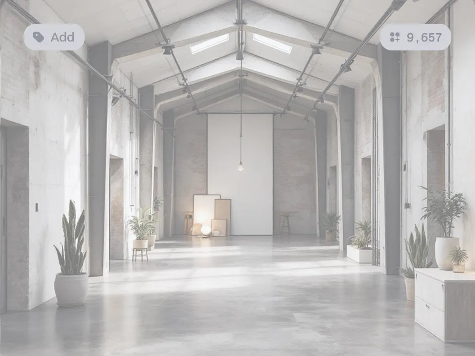 3D scene of a hall