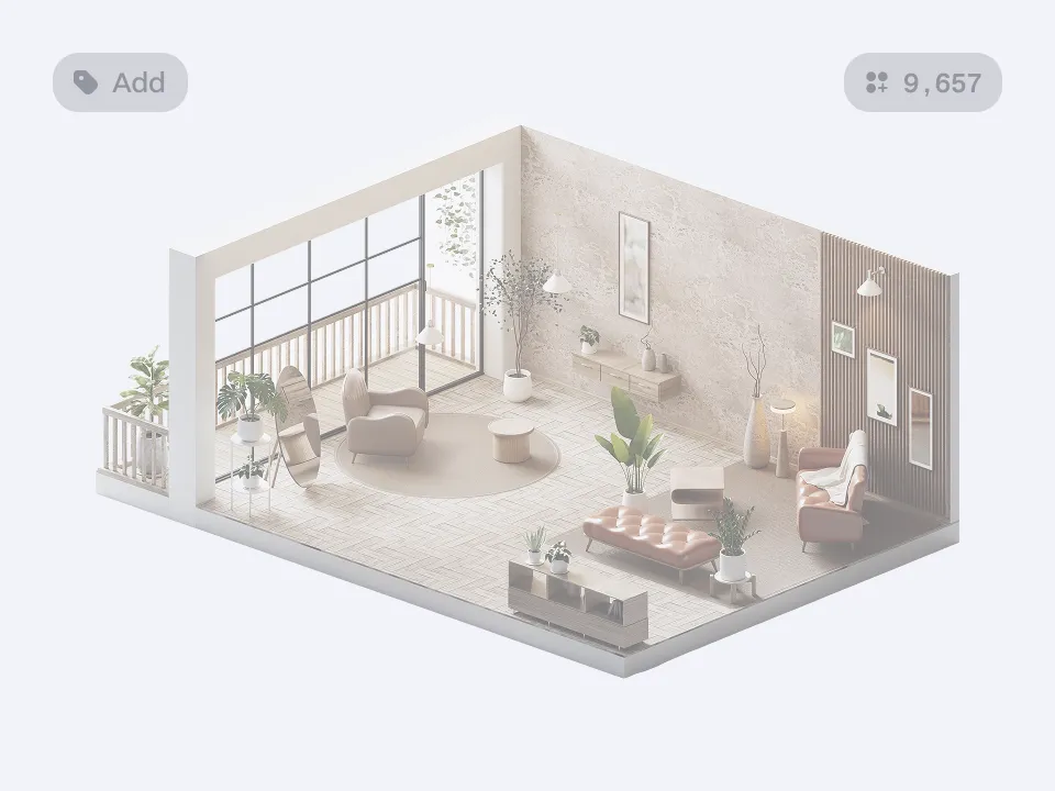 3D scene textured 