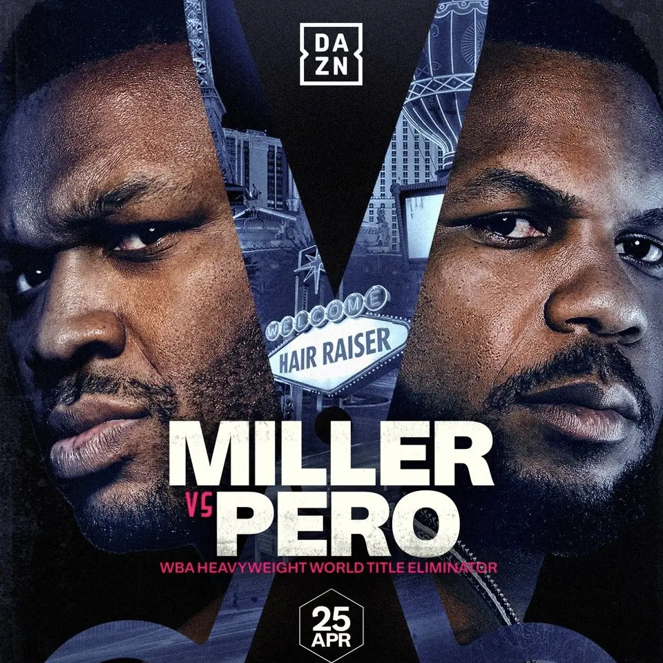 Jarrell Miller will fight Lenier Pero in a WBA heavyweight eliminator on April 25 in Las Vegas with the winner moving closer to a title opportunity.