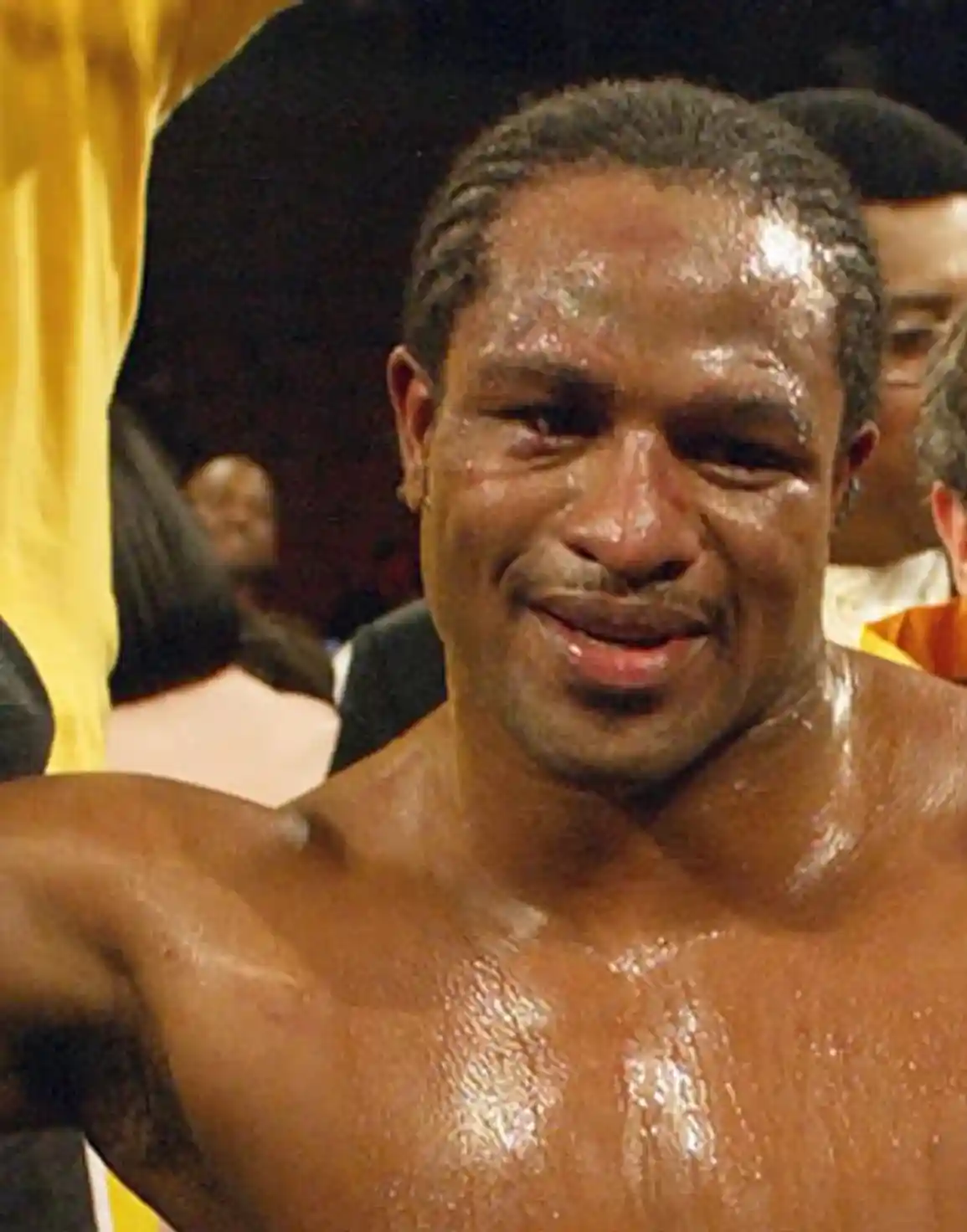 Lamon Brewster close-up with visible facial swelling