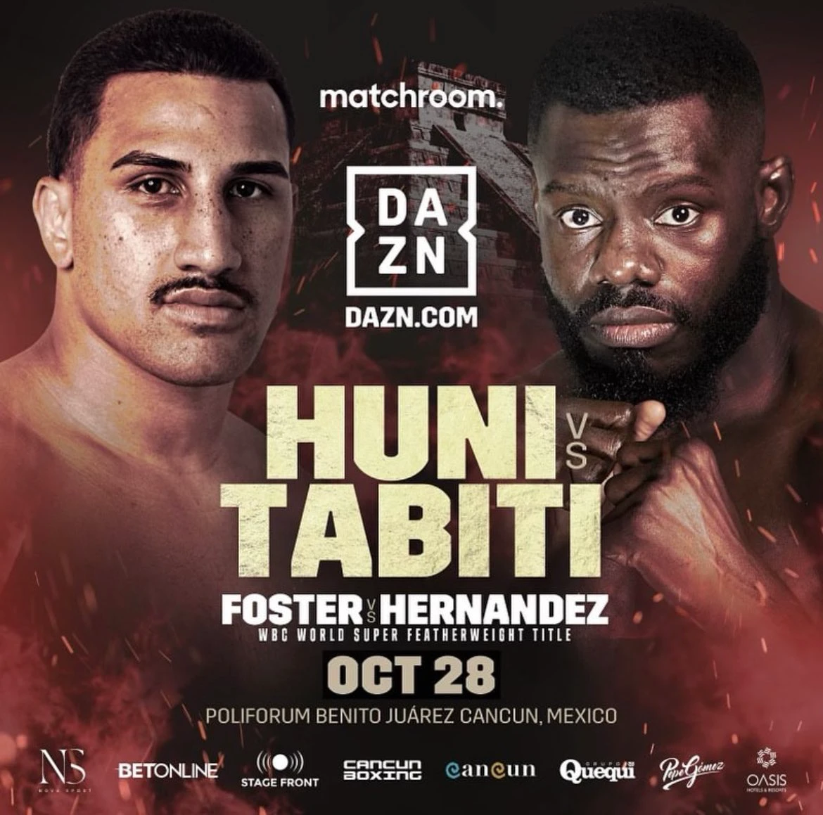 Historical Justis Huni versus Andrew Tabiti event image.