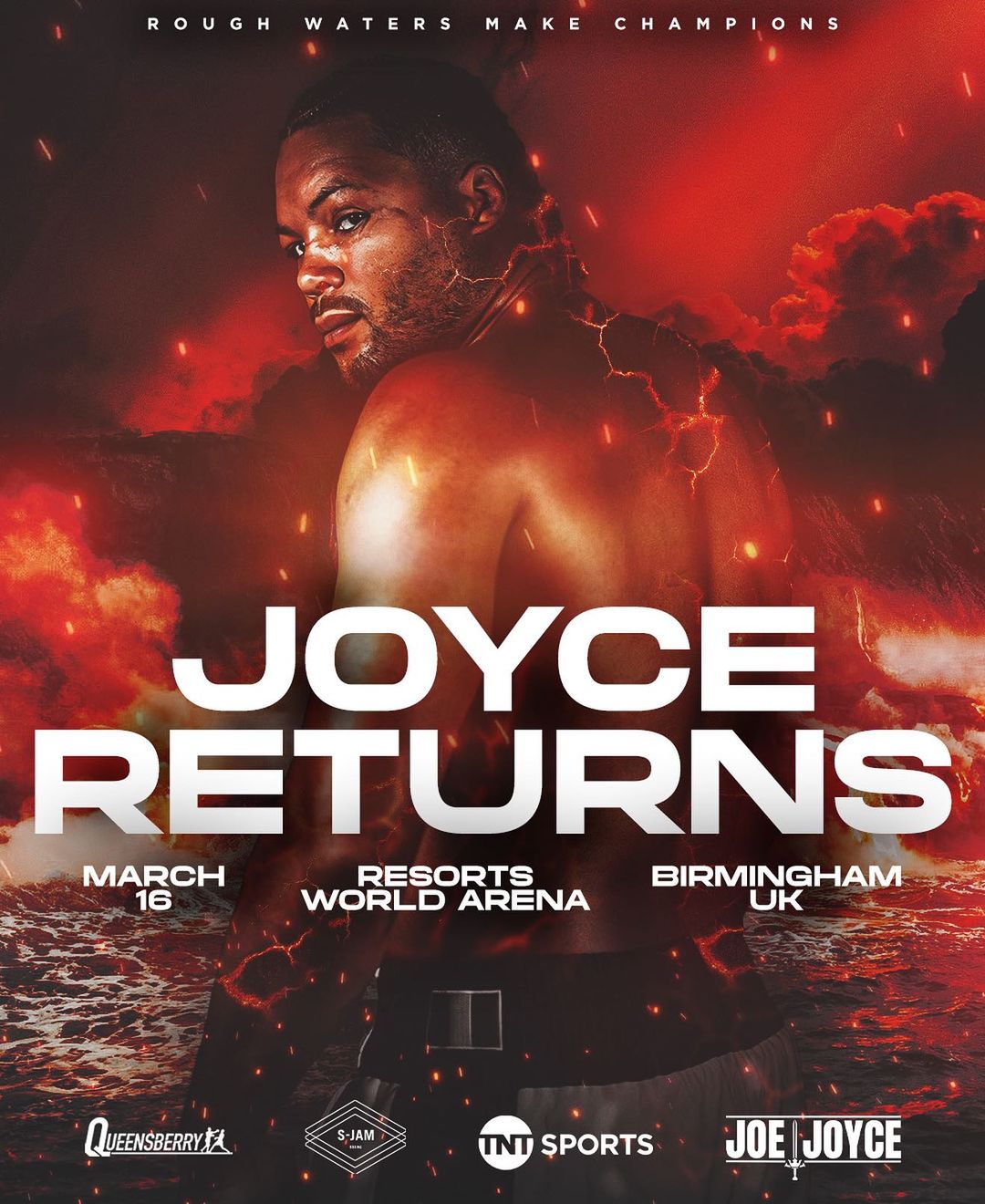 Historical Joe Joyce returns poster for March 16 at Resorts World Arena in Birmingham